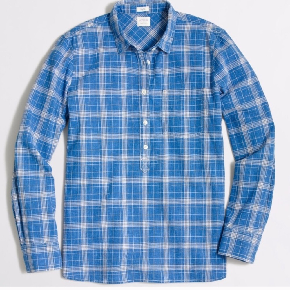 J.Crew Factory Homespun Popover in Boy Fit